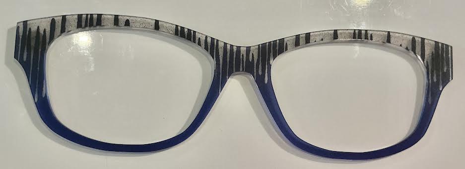 Addison Topper; black drip to blue