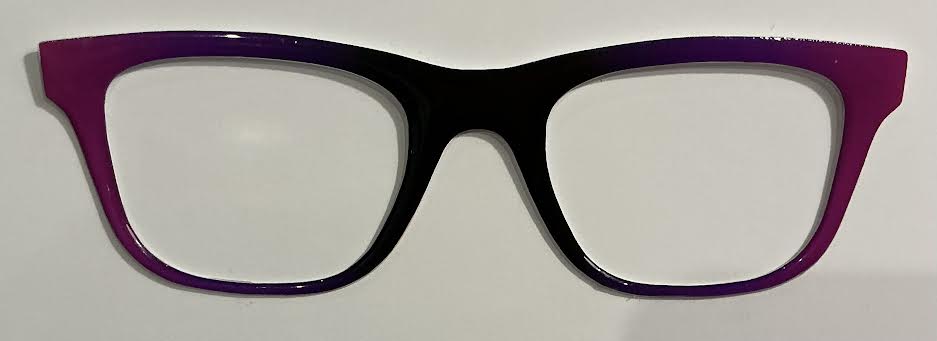 Jessie Topper; black/purple vertical split