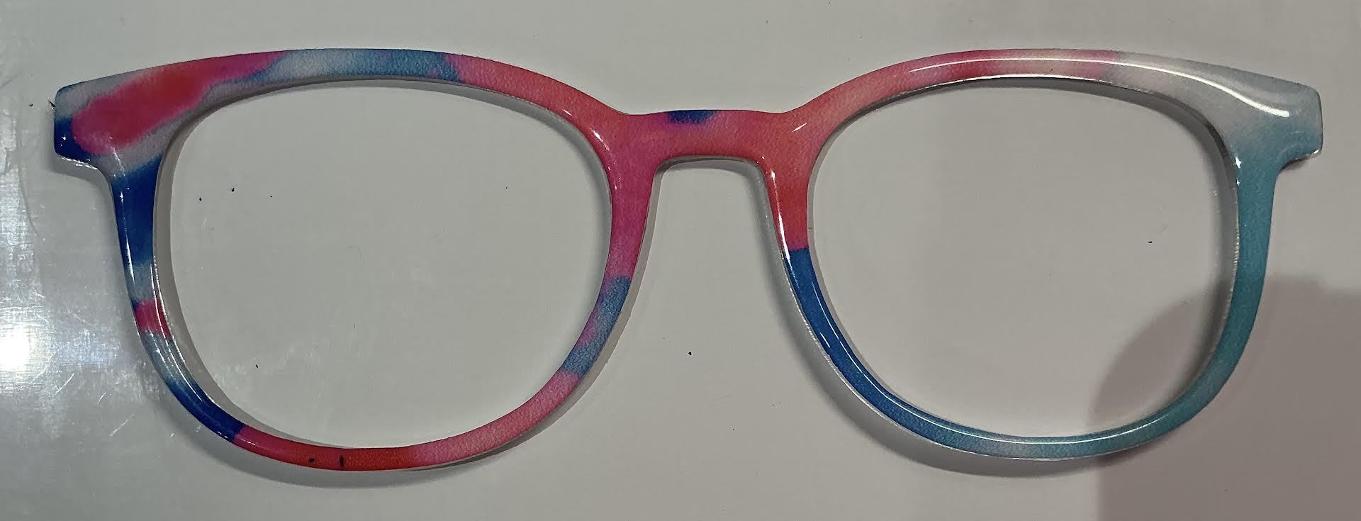 Reese; pink/white/blue swirls
