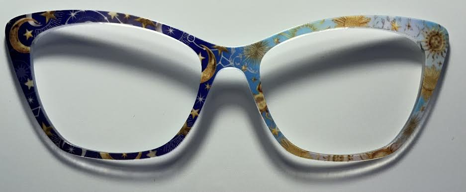 PAIR Wanda Topper; Sun and moon on sky