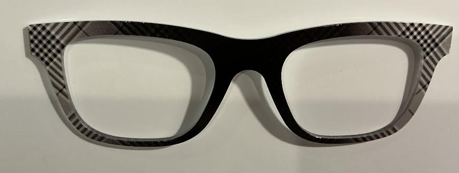 PAIR - Jessie Topper; gray plaid to black vertical split