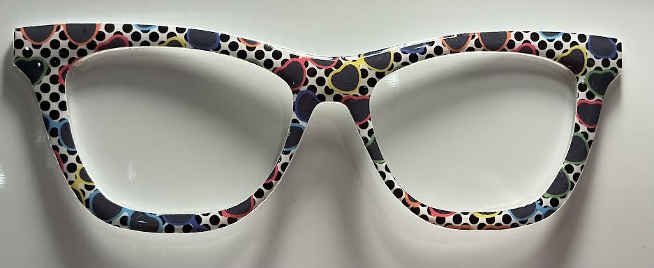 Wanda Topper; checkered hearts