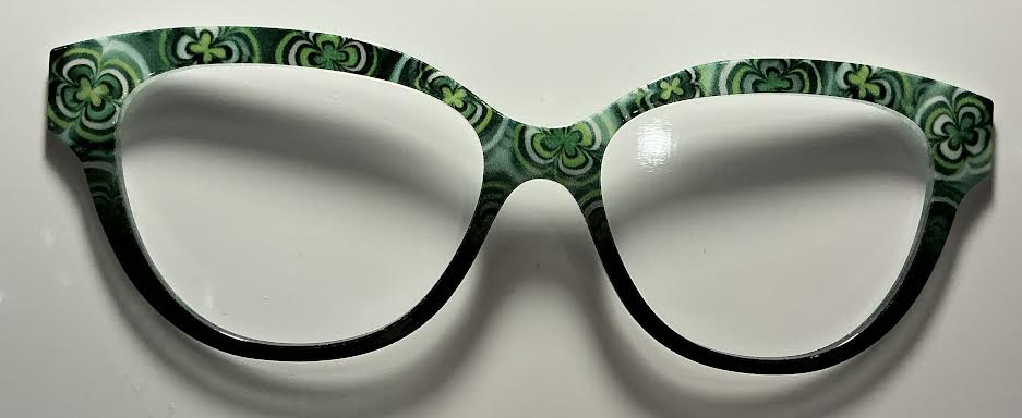 PAIR - Quinn Topper; four-leaf-clovers/black split