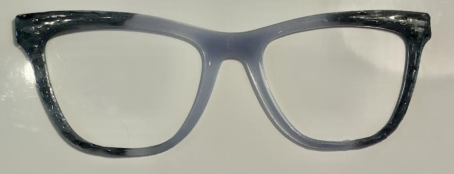 Harper Topper;gray to dark gray vertical split
