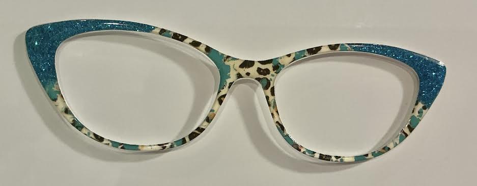 Ella Topper; teal/animal print