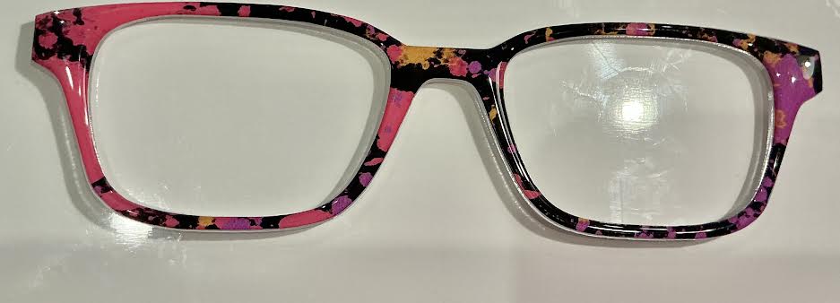 Finley Topper; black and pink paint splatter