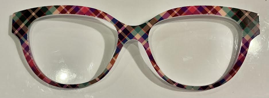 PAIR - Quinn Topper; dark toned plaid