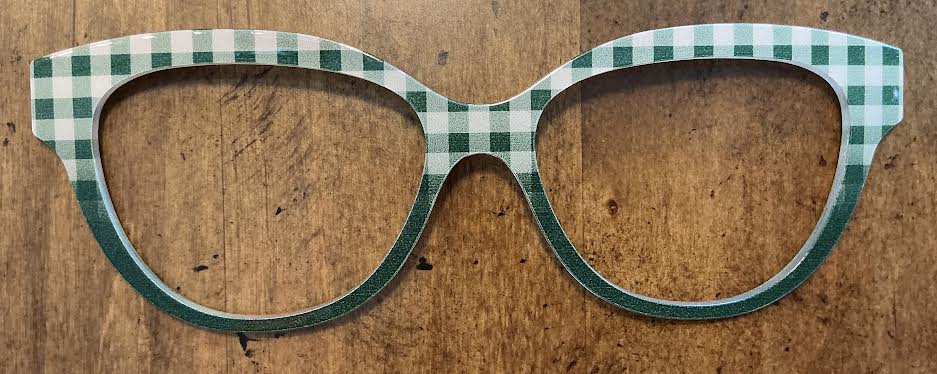 PAIR Quinn Topper;green and white checkered on hunter green split