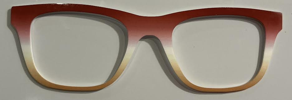 Jessie Topper; burgundy to white gradient