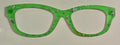 Addison Topper; silver stars on lime green