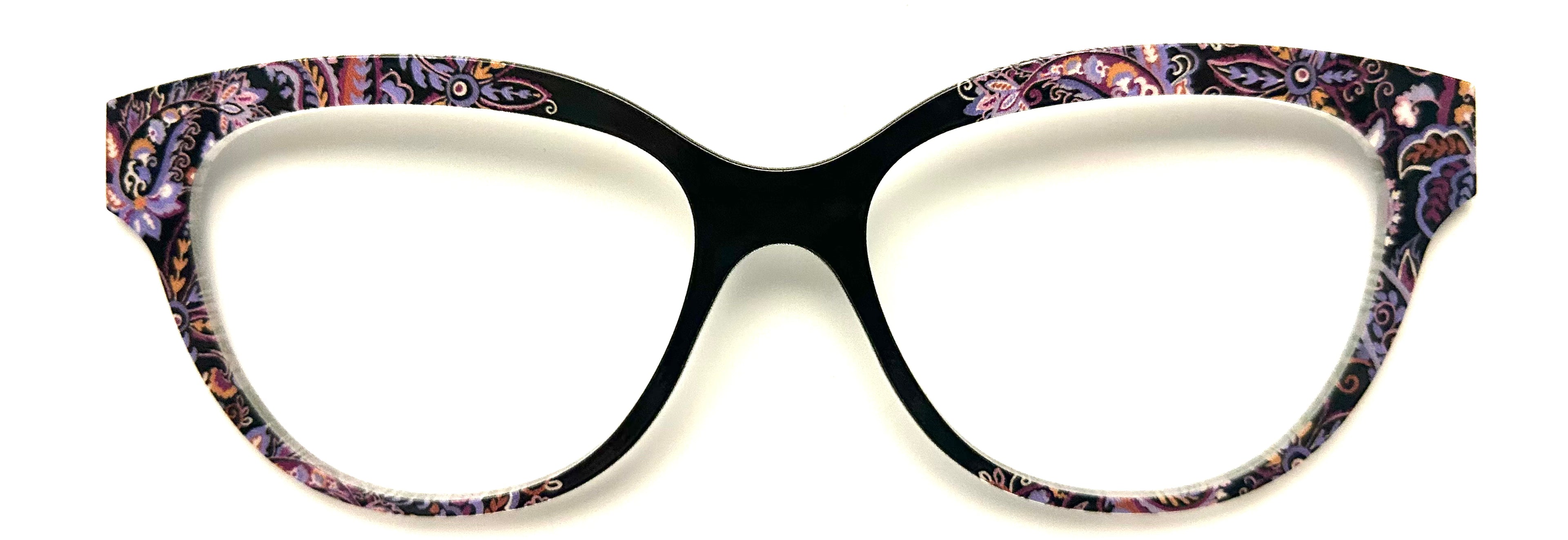 Quinn Topper; purple paisley to black vertical fade