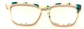 Casper Topper; teal and yellow dots and stripes on white