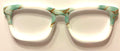 Casper Topper; thick; white with green and gold accents