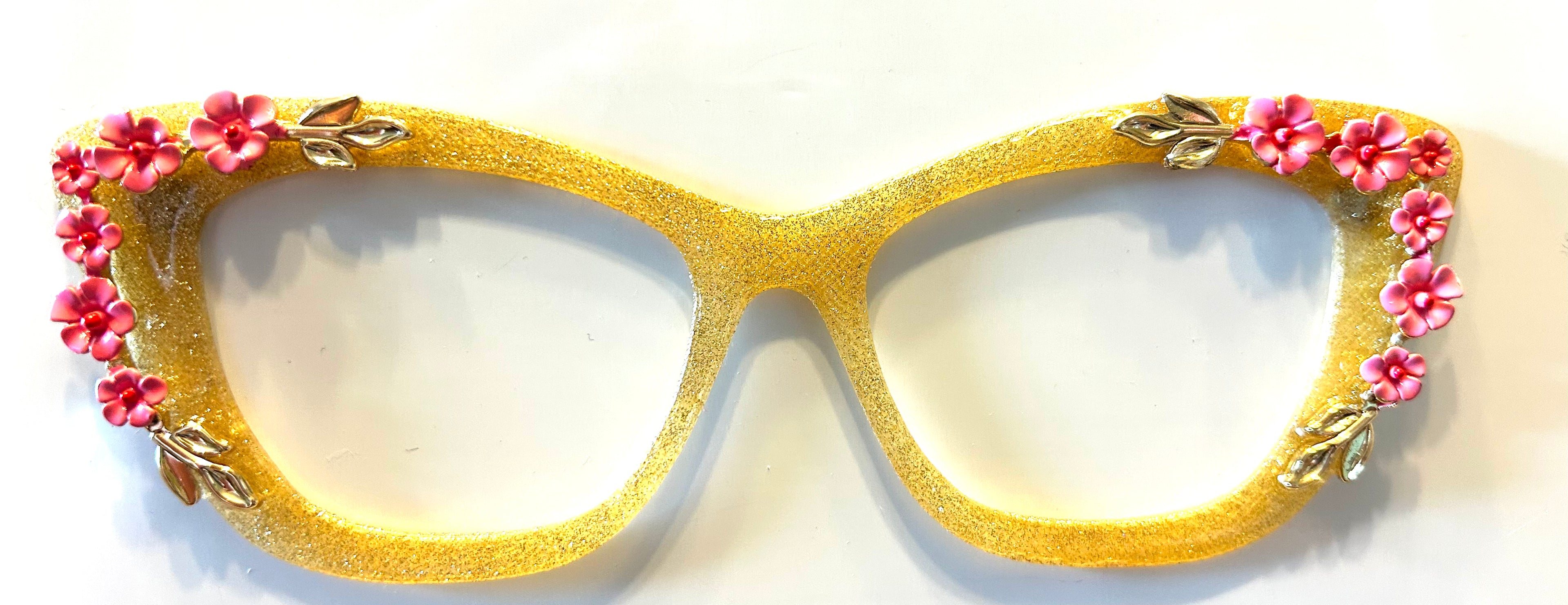 Wanda, Lori Stern, yellow with pink flower embellishments
