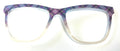 PAIR Harper Topper; purple and blue plaid to white fade