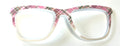 PAIR Harper Topper; pink and green plaid to white fade