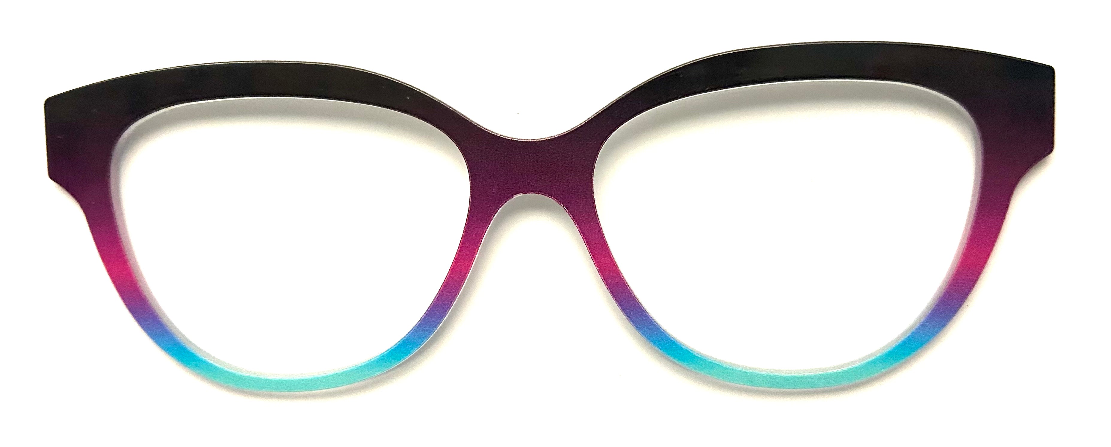 PAIR Quinn Topper; plum to aqua gradient