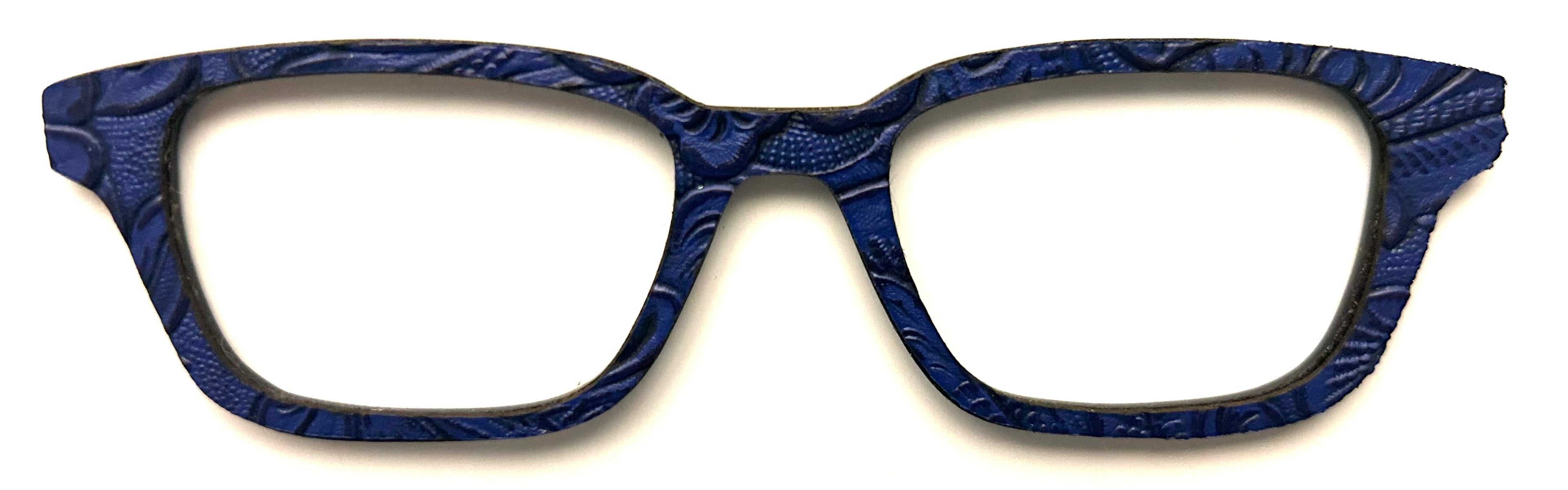 Finley Topper; Laser Nonna; deep blue textured