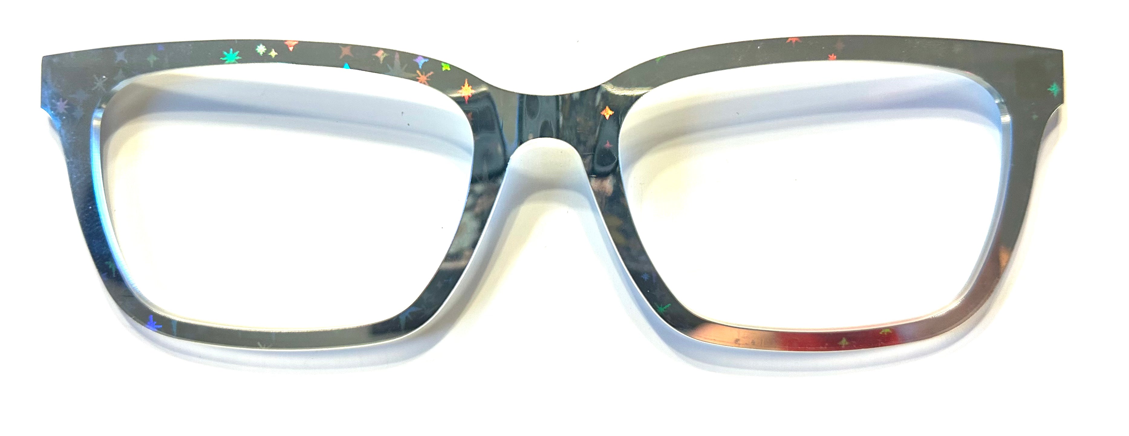 PAIR premium Larkin Topper; holographic silver starbursts