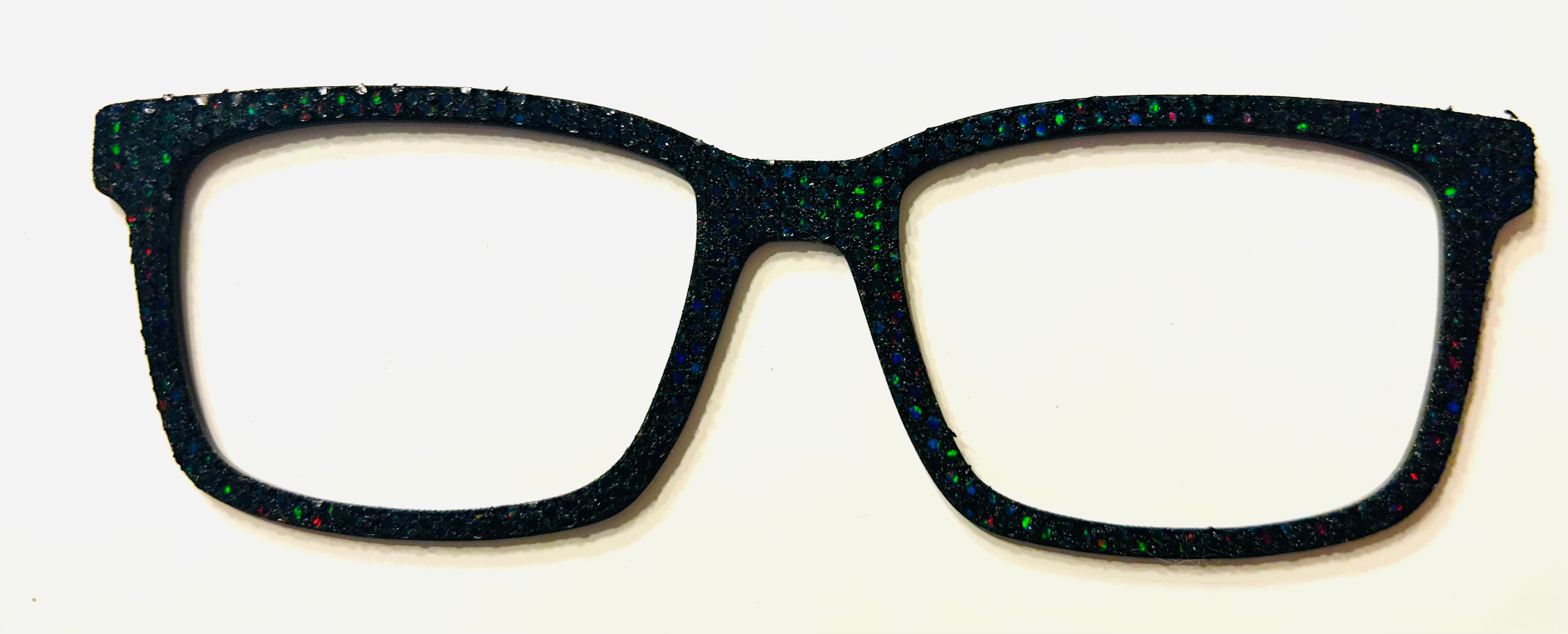 Kirby Topper; Laser Nonna; black textured holographic dots