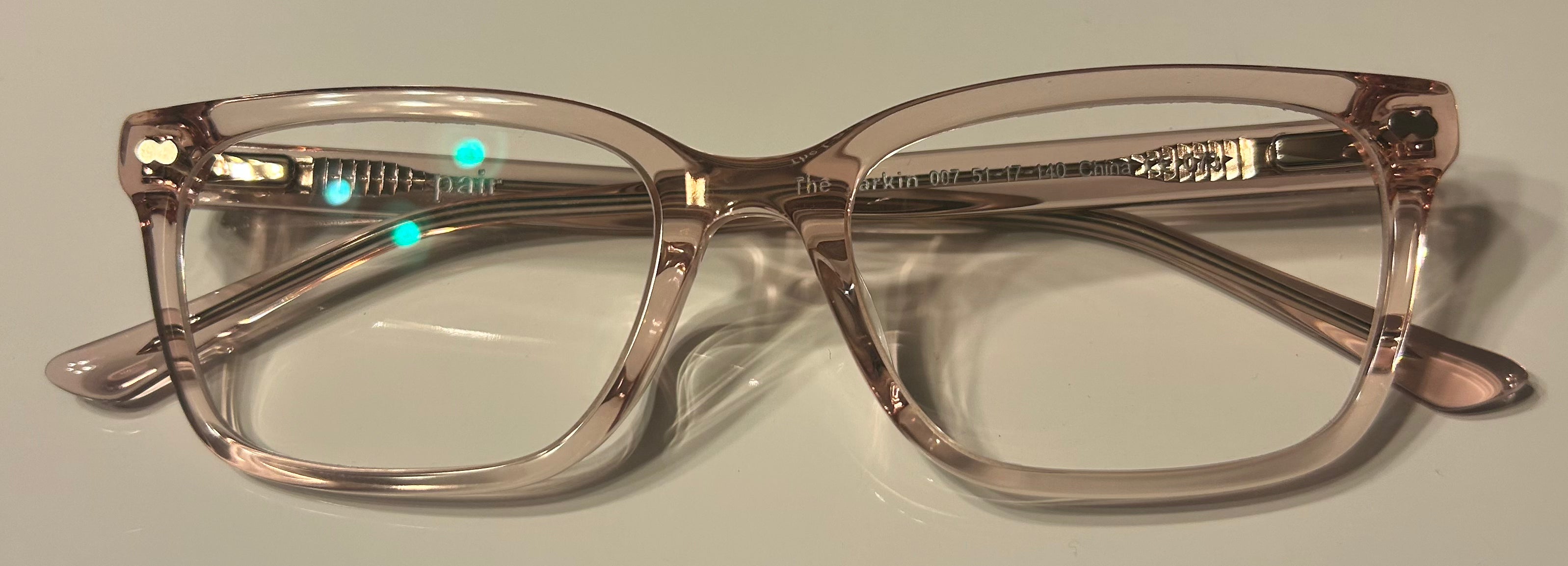 PAIR Pink Clear Finley Frame