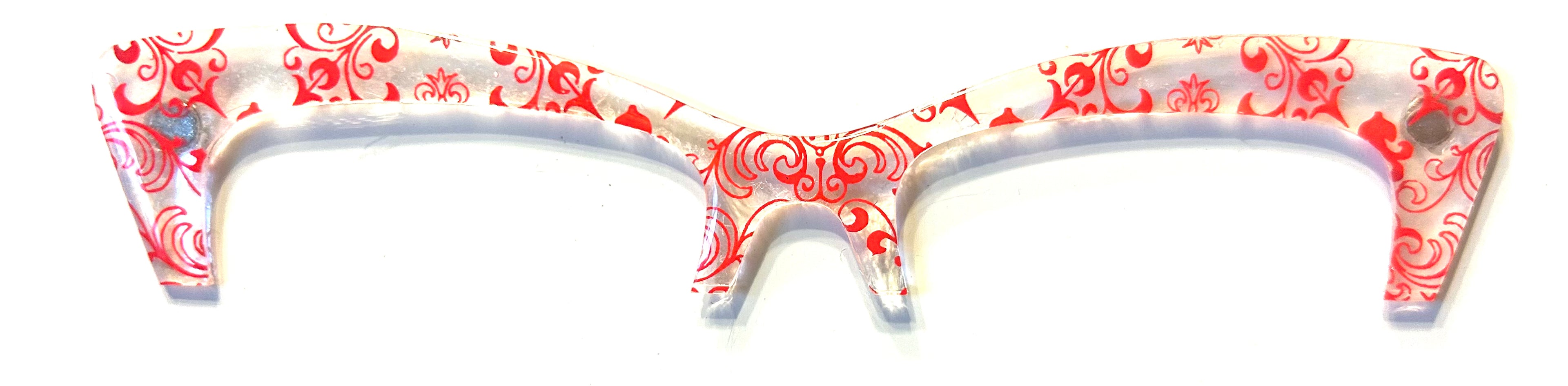 Wanda Brow Topper; translucent with red swirls