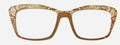 Kirby Topper; metal; hybrid; tan/scroll print