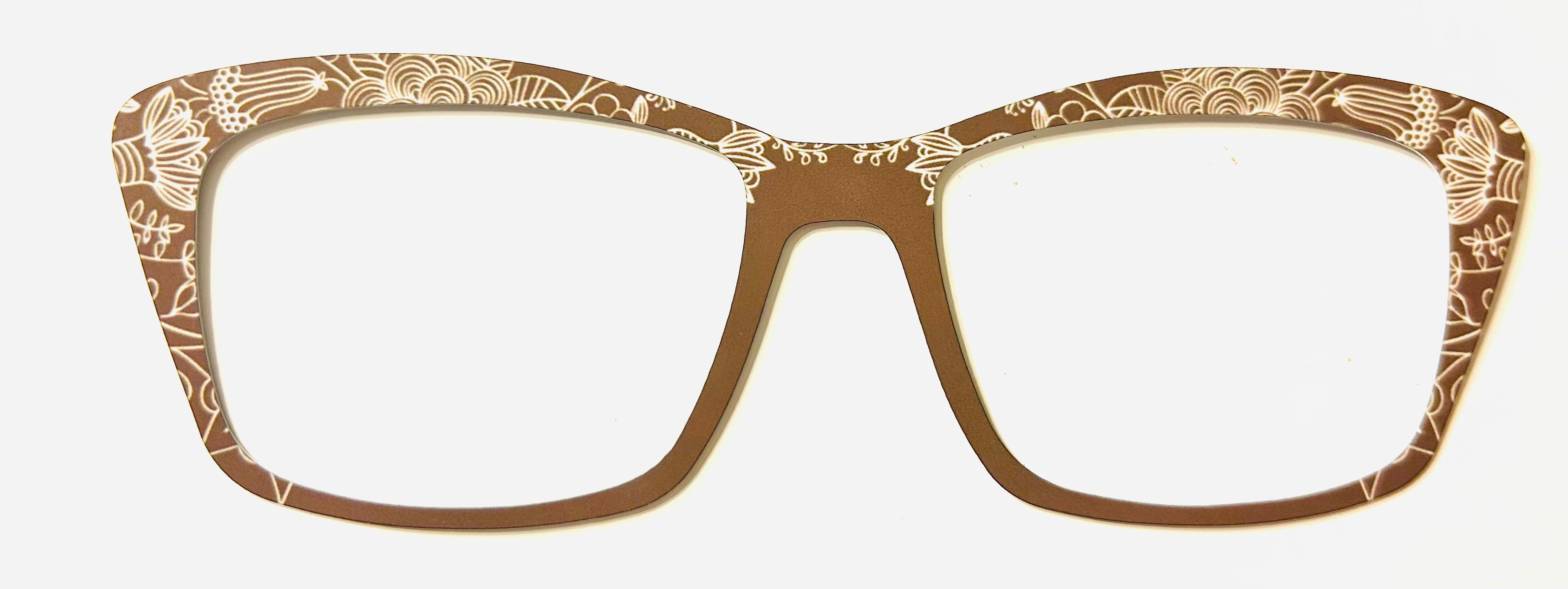 Kirby Topper; metal; hybrid; tan/scroll print