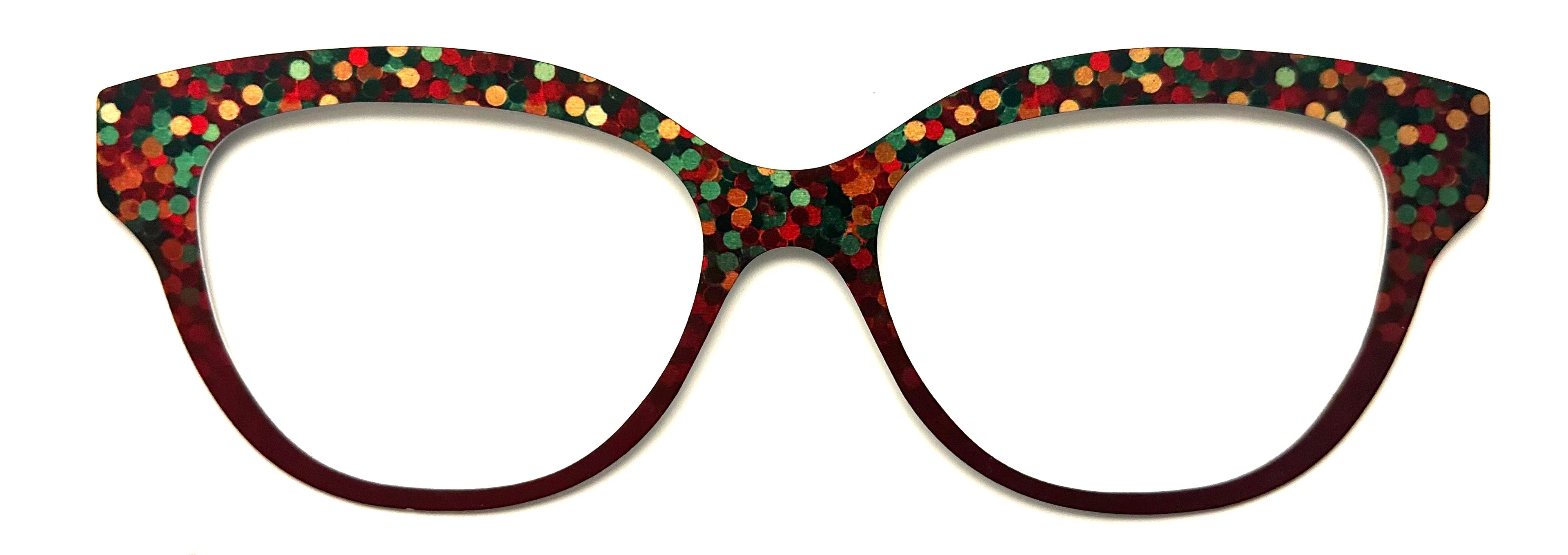 Quinn Topper; Metal; Christmas glitter confetti fade