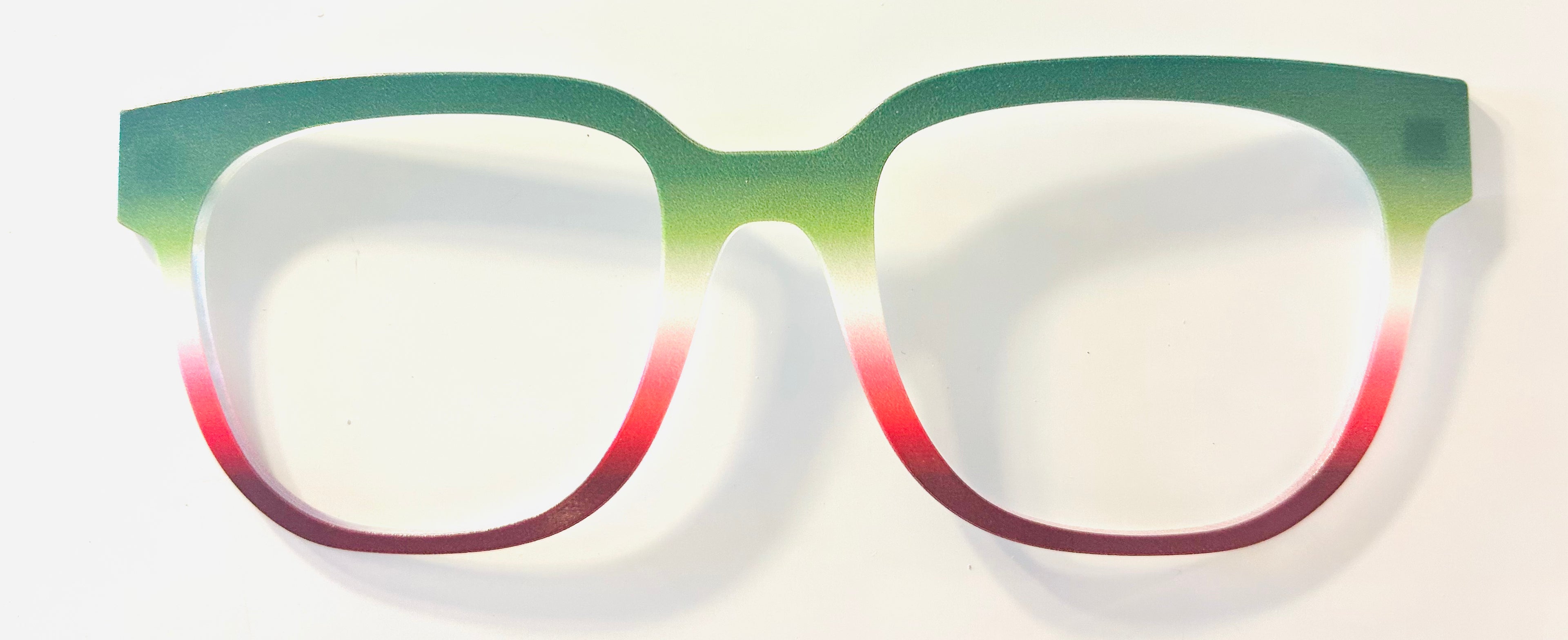 PAIR Murphy Topper; green to burgundy gradient
