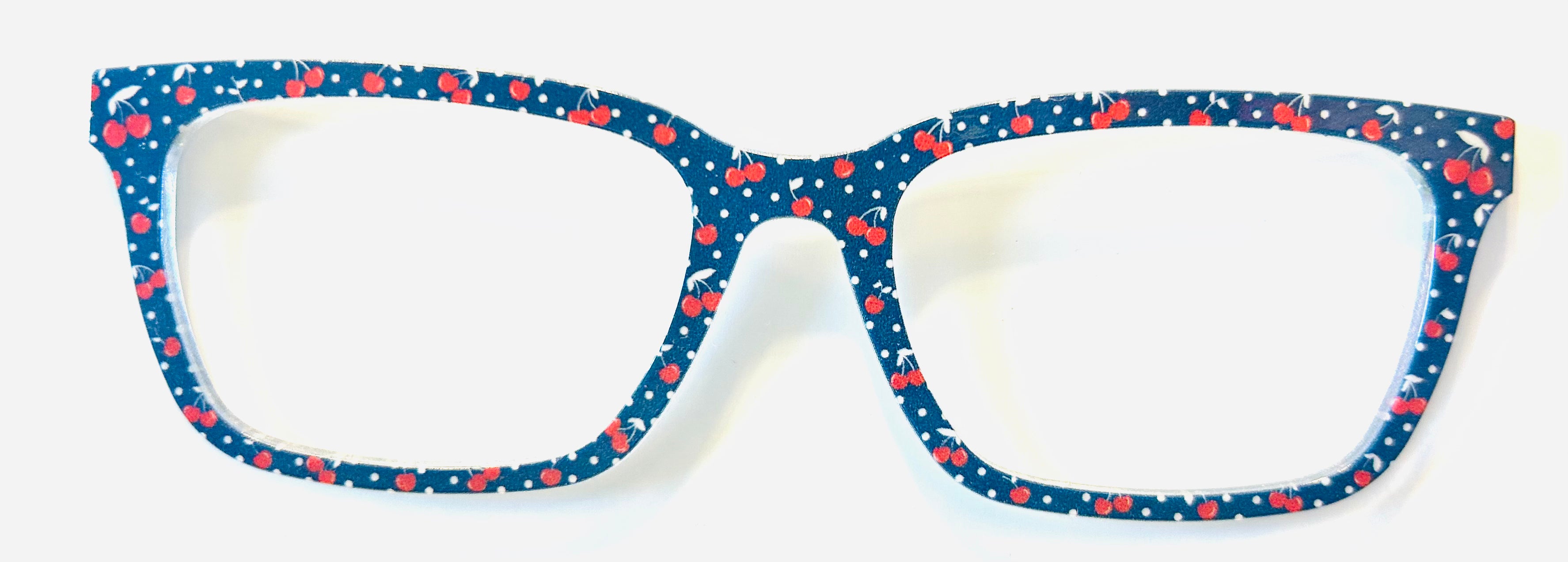 PAIR Larkin Topper; polka dots and cherries on blue