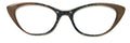 NEW Ella Topper; Framefetti; gold and black pattern/brown vertical split