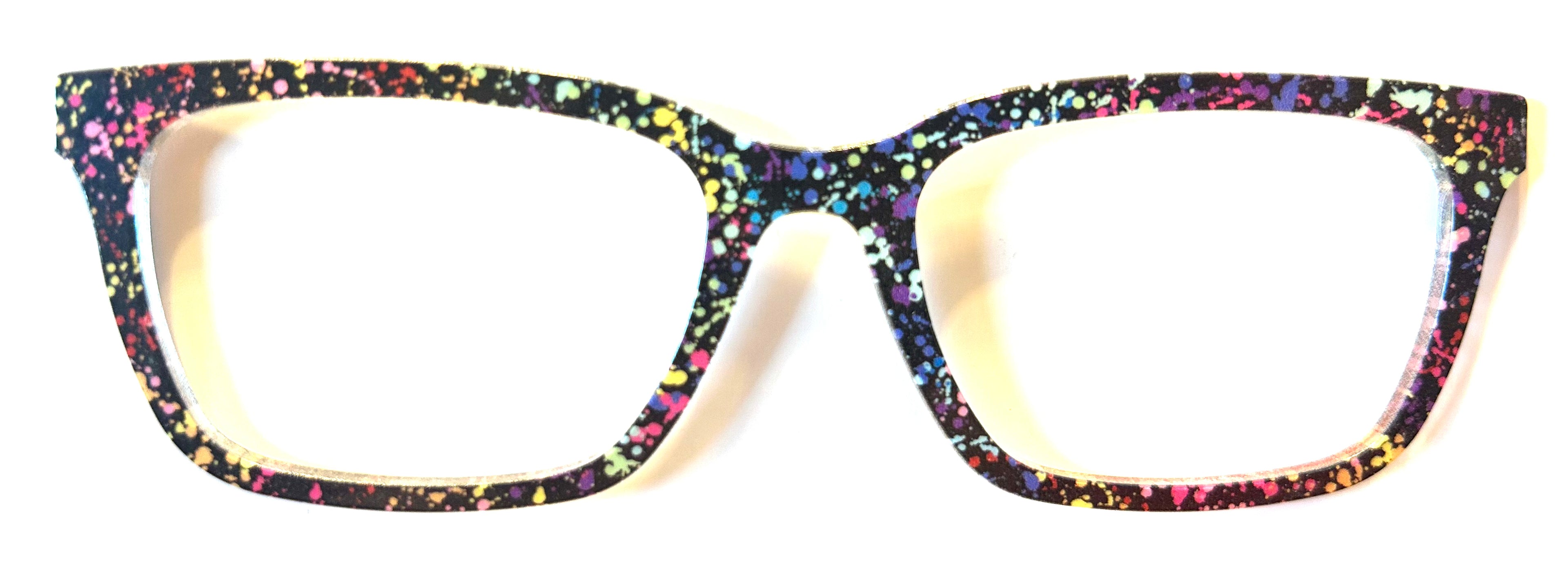 PAIR Larkin Topper; paint splatter on black