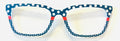 PAIR Larkin Topper; red, white, and navy polka dots