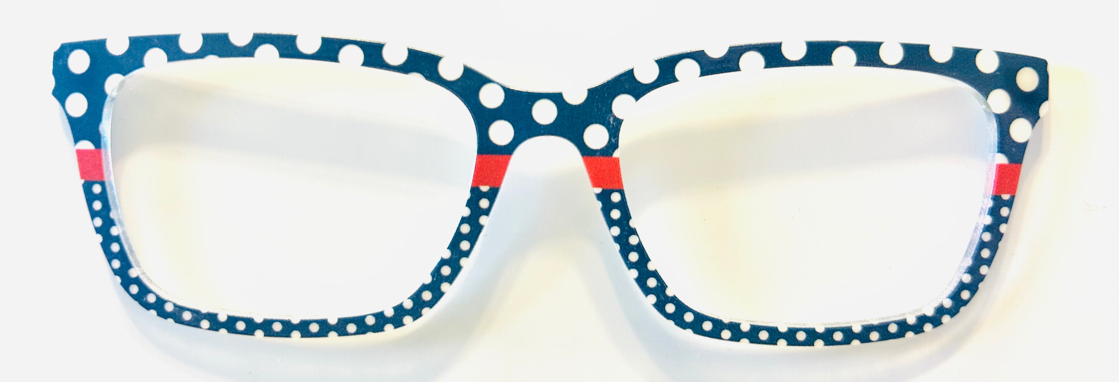 PAIR Larkin Topper; red, white, and navy polka dots