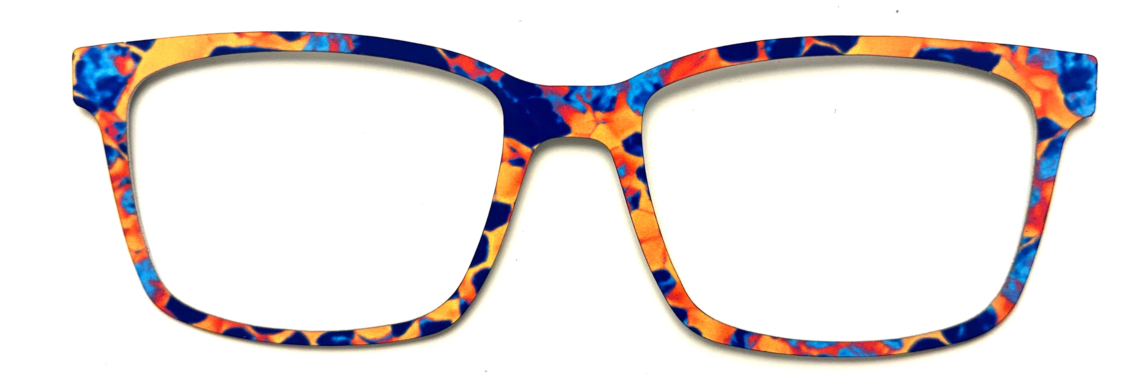 Kirby Topper; Lea’s Metal Treasures; blue and orange alcohol ink