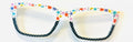 PAIR Larkin Topper; multicolored flowers/polka dot split