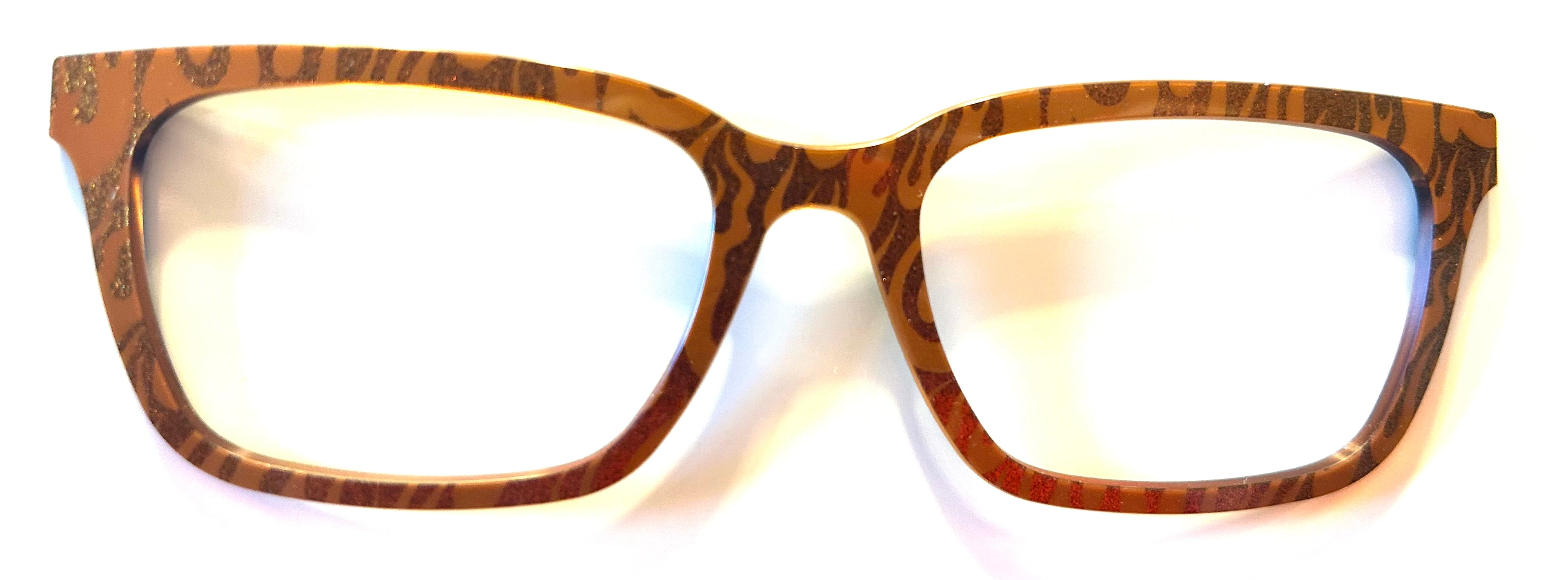 PAIR Larkin Topper; copper shimmer marble design