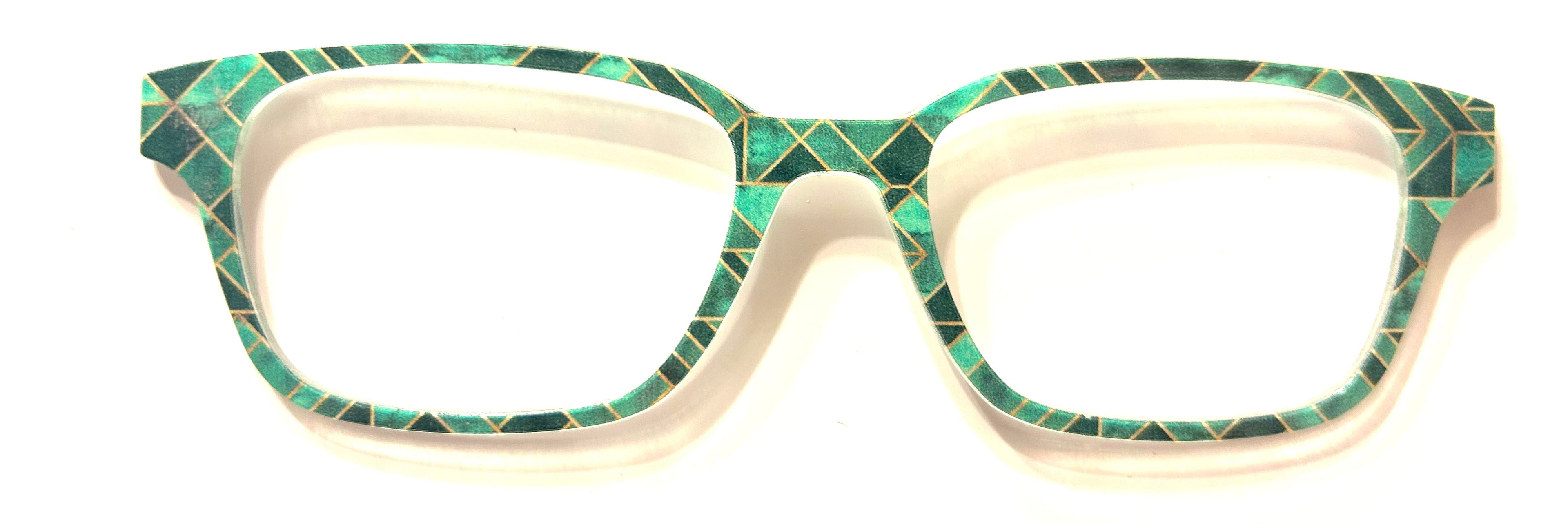 PAIR Finley Topper; green geometric