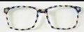 PAIR Kirby Topper; multicolored fan design on deep purple