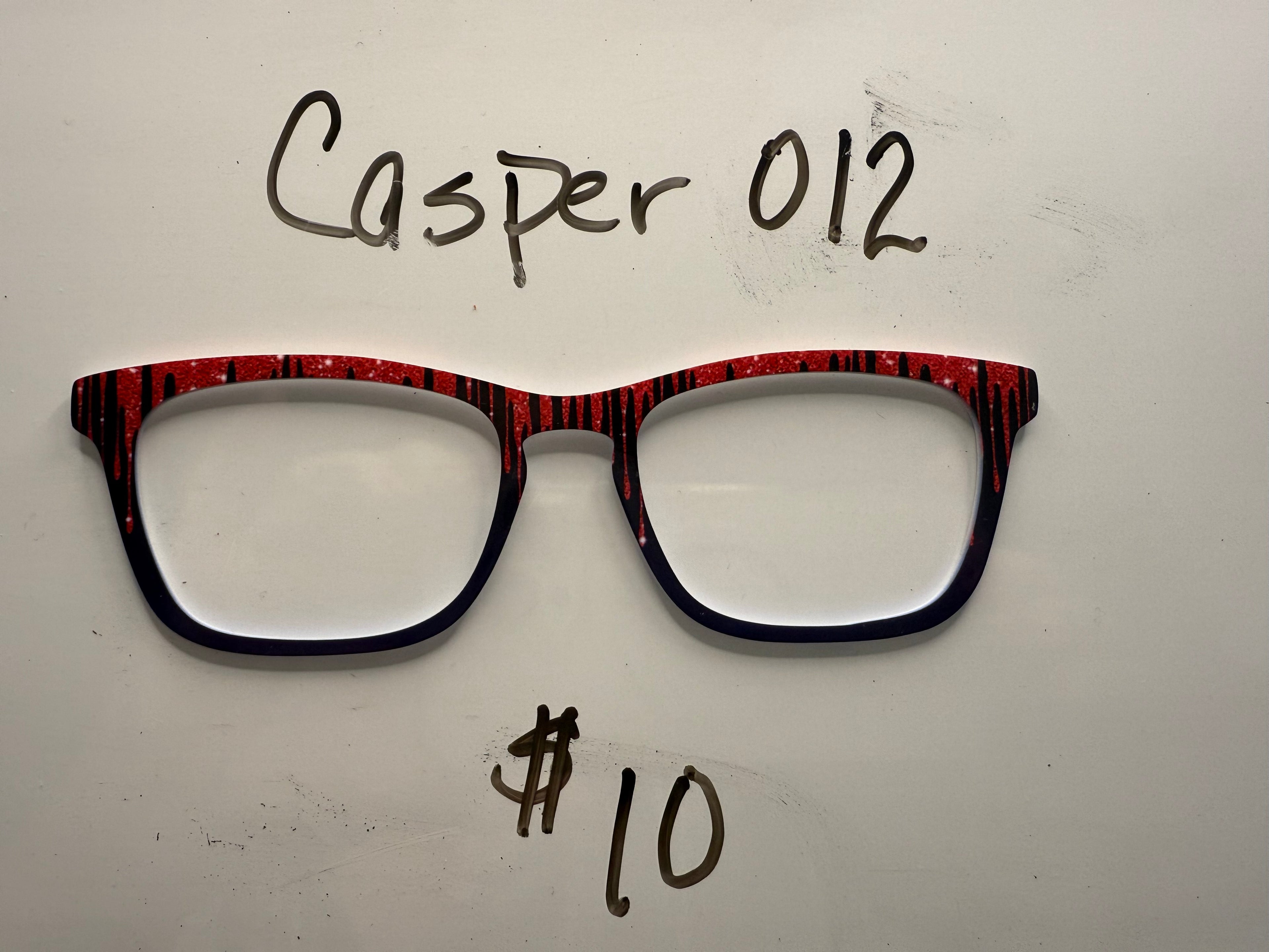 Casper Topper; red paint drip to black