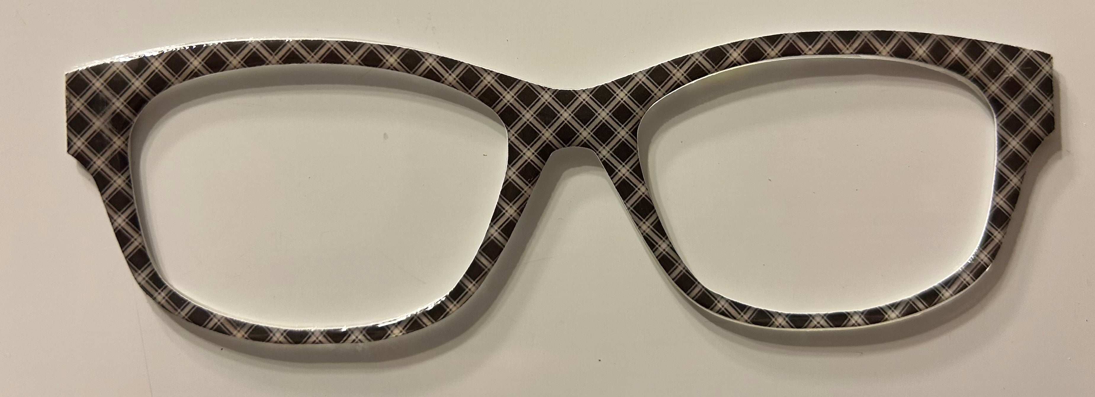 Addison Topper -brown and white plaid