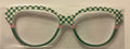 PAIR Quinn Topper; green and white checkered/green split