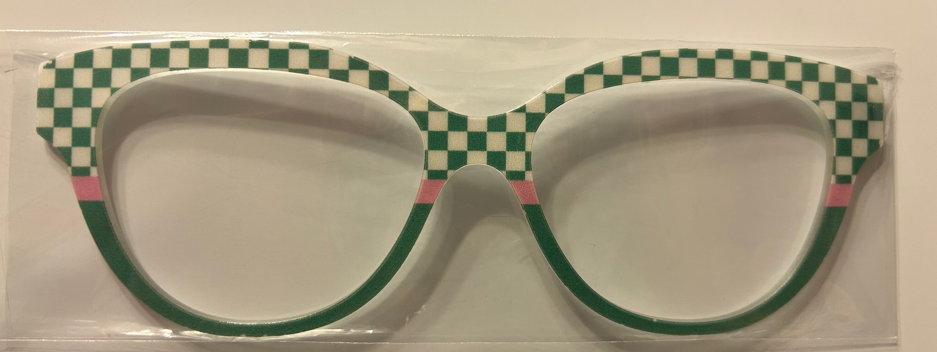 PAIR Quinn Topper; green and white checkered/green split