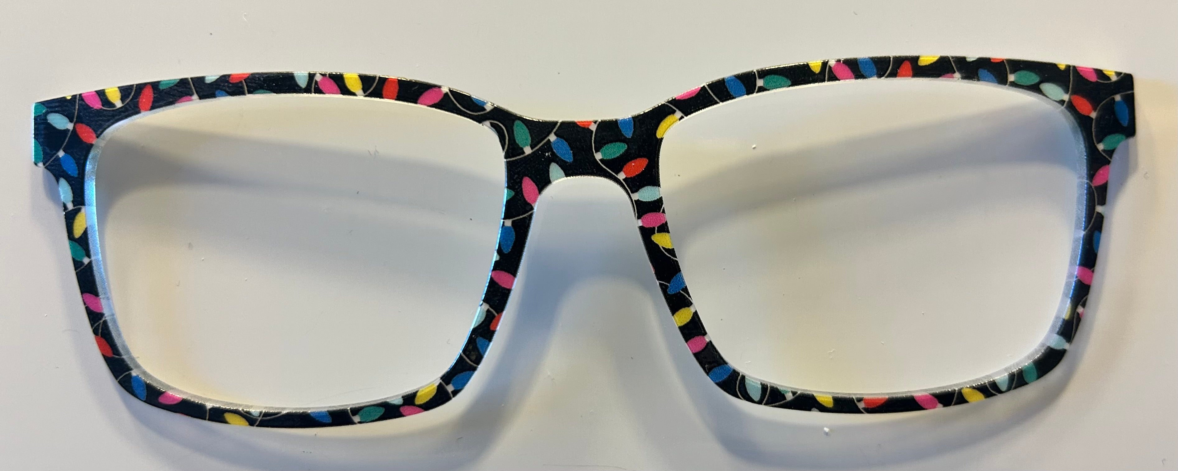PAIR Kirby Topper,Christmas Lights on Black