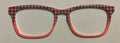 Casper Topper, blue/coral plaid split