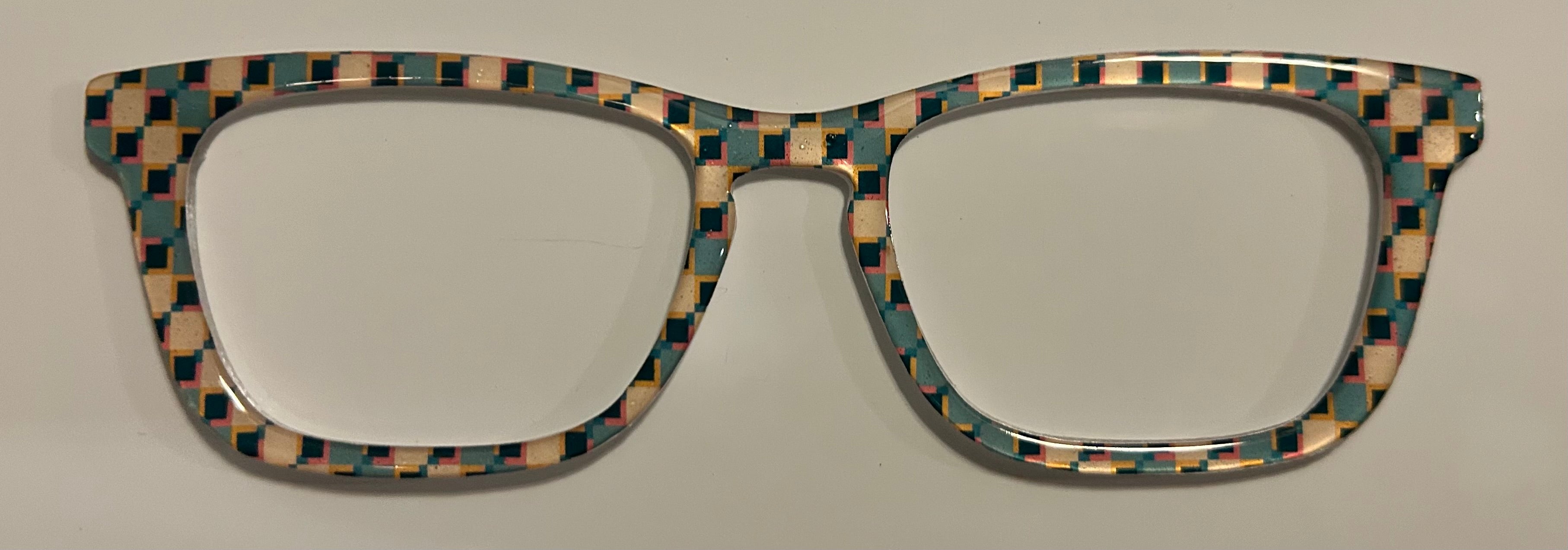 Casper Topper,green/cream/blue squares
