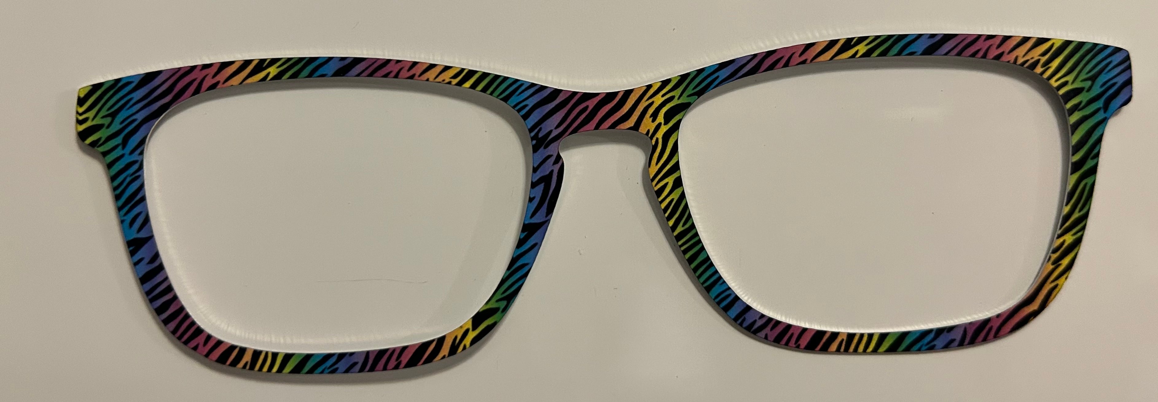 Casper Topper;rainbow zebra print; metal