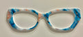 Ella Topper; Creator; peach, blue, and white marble pattern