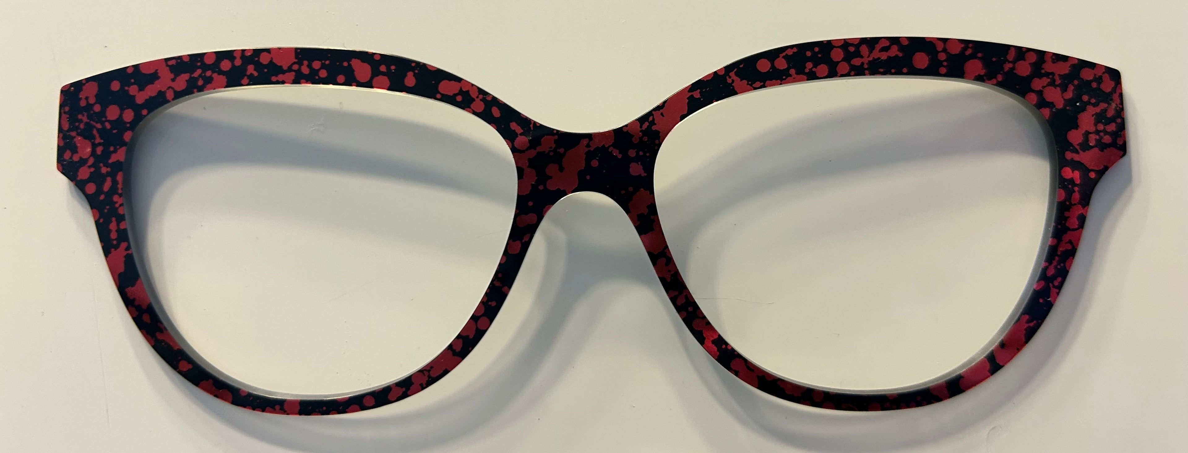 PAIR Premium Quinn Topper; The red and black foil paint splatter